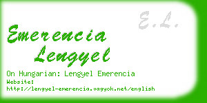 emerencia lengyel business card